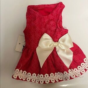 Elegant Pink Dog Dress with Bow